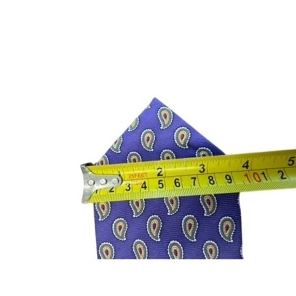 Jos. A. Bank Purple Paisley Silk Tie Made in Italy Traditional Men's Necktie